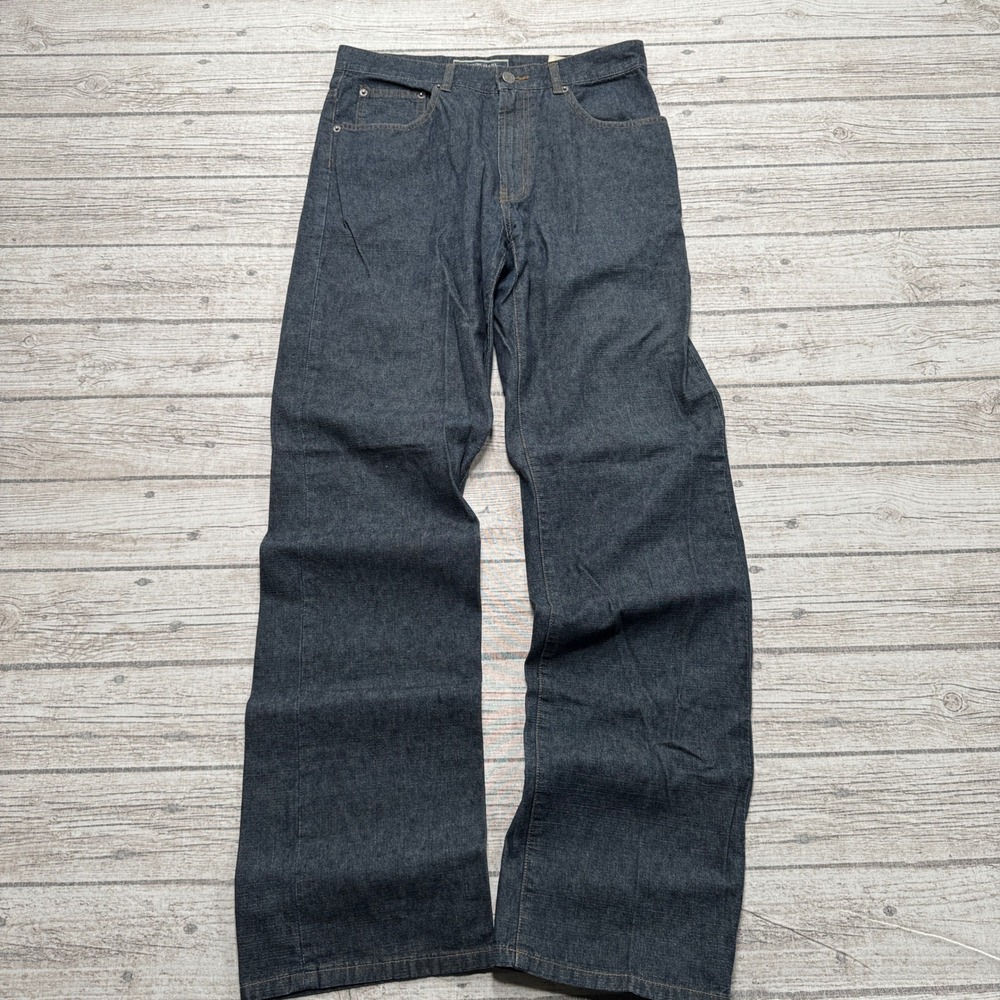 Bossini Jeans Men's 31x33 Dark Wash Indigo Denim Straight Leg Relaxed Fit Cotton